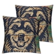 thumbnail image 2 of ARISTURING Gift Lover If My Dog Makes You Uncomfortable I'd Be Happy to Lock You Up in The Other Room Throw Pillow Case Cushion Cover Sofa Decoration (Wood Grain) 2 pcs, 2 of 6