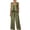Army Green, variant on Two Piece Outfit Sets for Women 100%Cotton Ruffled Tank Top and Flowy Palazzo Trousers