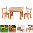 thumbnail image 4 of Miangastore 1 Ensemble Table et Chaises Miniatures Décor de Meubles Micro-Paysage en Résine, 4 of 8