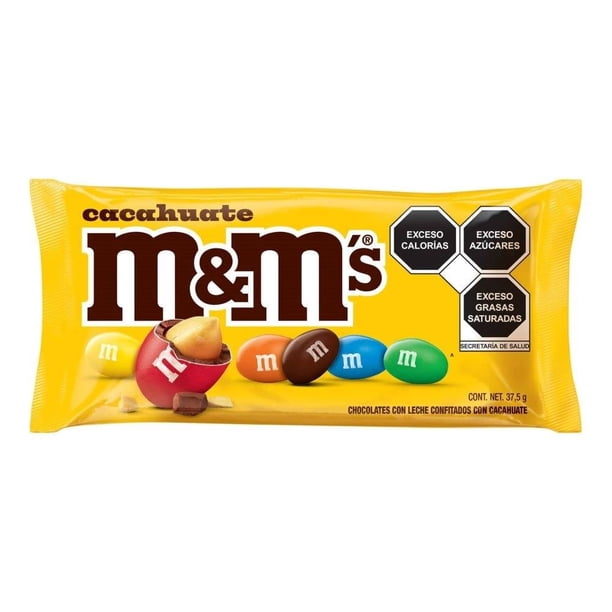 Chocolates con leche M&M's confitados con cacahuate 37.5 g