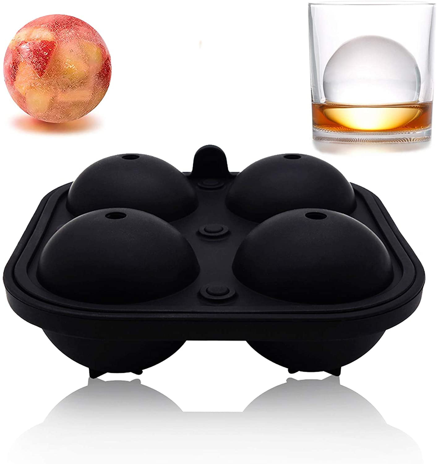 5x ICE Balls Maker Round Sphere Tray Mold Cube Whiskey Ball Cocktails Silicone 
