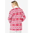 thumbnail image 2 of Dreams & Co. Plus Size Sherpa Lined Collar Microfleece Bed Jacket, 2 of 3