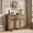 Dark Oak, variant on High-Leg Rattan Sideboard Buffet Cabinet – 43" Storage Credenza with 3 Doors, 2 Drawers, Adjustable Shelves – Boho Farmhouse for Dining Room, Kitchen, Entryway, Living Room – Dark oak