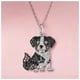 thumbnail image 2 of Dijes Bonitos y Cadena DogNeck06 5Pzas Australian Shepherd Negro/Plata Metal Cadena y Dije. High Monaco MXOKG-005, 2 of 4