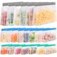 thumbnail image 1 of Sacs de Rangement Réutilisables, Sacs de Congélation Réutilisables Autoportants, Sacs à Sandwich Réutilisables, Sacs à Collation Réutilisables, Sacs Gallon Réutilisables, Sacs de Rangement pour Aliments Réutilisables S, 1 of 5