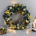 thumbnail image 4 of Christmas Wreath With Battery Powered LED Light String Front Door Hanging Garland Holiday Home Decorations, 4 of 6
