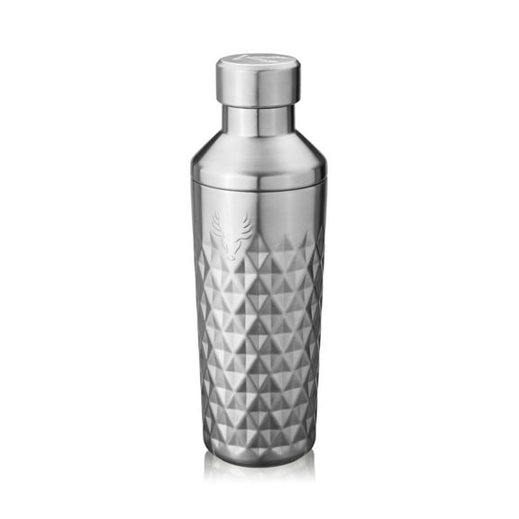 Viski Paragon 23oz Stainless Steel Cocktail Shaker Home Bar Gifts, Platinum