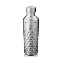 Viski Paragon 23oz Stainless Steel Cocktail Shaker Home Bar Gifts, Platinum