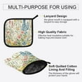 thumbnail image 3 of Yayeee Oven Mitts and Pot Holder Set of 2 Heat Resistant Kitchen Gloves Baking Hot Pad, Colorful Wildflowers, 3 of 5