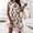 White, variant on Women's Casual Tennis Dress Lightweight Chiffon Short-sleeve Print with Ruffles for Summer Black L