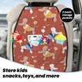 thumbnail image 4 of Cartoon Cute Funny Poodle Dog Mats Back Seat Protectors, Car Seat Protector Vehicle Organizers Waterproof Cover Back Seat Cover for Kids with 3 Storage Pockets 2 Pack, 4 of 5