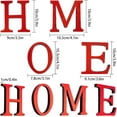 thumbnail image 2 of Home Sign Letters Acrylic Decorative Mirror Wall Stickers for Living Room Bedroom Wall Decoration (Red), 2 of 7