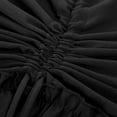 thumbnail image 6 of LWavelet Tiered Ruched Asymmetrical Satin Maxi Skirt Women Gothic Style Party Casual Unique Bottoms Black M, 6 of 9