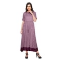 thumbnail image 4 of Moomaya Printed Long Kurti Summer Wear Ladies A-Line Tunic Dress Top For Women, 4 of 5