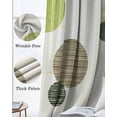 thumbnail image 6 of Abstract Geometric Blackout Curtains for Bedroom, Thermal Insulated Window Treatment, Farmhouse Vintage Polka Dot Green Grommet Top Blackout Draperies and Drapes for Basement 27.5"x39" 2 Panels, 6 of 8