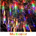 thumbnail image 3 of Juego de 1/2/3/4 luces LED de lluvia de meteoritos para exteriores, impermeables, con forma de gota de lluvia, para decoración de patio, fiestas navideñas, 30/50 cm, 3 of 5