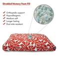 thumbnail image 2 of Majestic Pet | Plantation Shredded Memory Foam Rectangle Pet Bed For Dogs, Removable Cover, Red, Large, 2 of 5