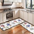thumbnail image 3 of Kitchen Rugs Sets Of 2,Colorful Mushroom Cartoon White Pattern Anti Fatigue Kitchen Mat Rugs Non Slip Washable,Decorative Kitchen Floor Mats for Kitchen,Sink,Laundry,17"x47"+17"x47", 3 of 5