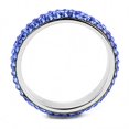 thumbnail image 3 of Luxe Jewelry Designs Stainless Steel Pave Women's Ring with Sapphire Crystals - Size 6, 3 of 4