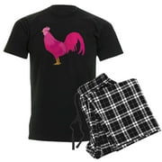 CafePress - Pink Rooster Men's Dark Pajamas - Men's Dark Loose Fit Cotton Pajama Set