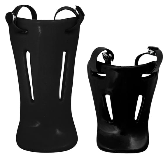 Throat Guards - BLACK BODY - Retail Pkg - 4.5"