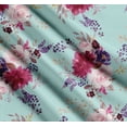 thumbnail image 3 of Soimoi Green Cotton Voile Fabric Leaves & Peony Floral Print Fabric by the Yard 56 Inch Wide, 3 of 7