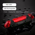 thumbnail image 3 of Graflsoa USB Rechargeable High-Visibility Bike Tail Light with 4 Modes, Weatherproof Design for Mountain Bikes, Red/Blue/White Options, DC-918 Model, 3 of 6