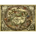 thumbnail image 2 of Cellarius, Andreas 14x12 Gold Ornate Wood Framed with Double Matting Museum Art Print Titled - Maps of the Heavens: Haemisphaerium Sceno Graphicum Australe, 2 of 4