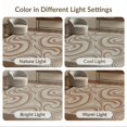 thumbnail image 7 of ODIKA 6'x9' Washable Area Rug Non-Slip, Chair-Friendly, Grain Ring Earthy Swirl Motif Concentric Annual Rings Farmhouse Stump Flowing for Dining Room, Under Table, Office Décor, 7 of 7