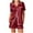 Wine, variant on cfhntfmh Satin Pajama Sets for Women Comfy Short Sleeve Buttons down Sleepwear 2 Piece Wide Leg Shorts Silk Pjs Sets Loungewear