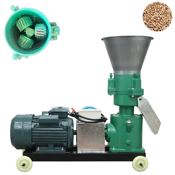 INTBUYING Farm Animal Feed Pellet Mill Machine 2MM Feed Granulator 4.5KW 220V