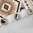 thumbnail image 4 of Manfei Tribal Geometric Aztec Blackout Curtains, Southwest Bohemian Curtains Pack of 2 (42x84 Each), Beige and Brown, 4 of 6
