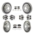 thumbnail image 1 of Transit Auto Front Rear Hub Bearings Assembly Coated Disc Brake Rotors and Ceramic Pads Kit (10Pc) for Car Toyota Prius Prime - Left Right Side (Driver Passenger) KBB-123670, 1 of 11