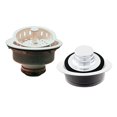 thumbnail image 1 of Westbrass D2165-50 Post Style Large Kitchen Basket Strainer with InSinkErator Style Disposal Flange & Stopper in Powder Coated White, 1 of 1