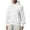 White, variant on Lovskoo Casual Hoodies for Men Thick Drawstring Solid Color Hoodie Sweatshirt Mens Hoodies Pullover Dark Gray