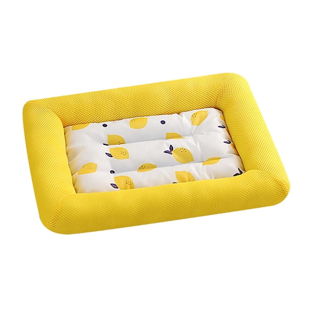 Colchoneta refrescante de verano para dormir - Base antideslizante, impermeable, fácil de transportar, fácil de usar Amarillo 73x51CM 18kg