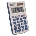 thumbnail image 5 of Sharp Calculators EL-243SB 8-Digit Pocket Calculator 3-Key Memory, Sign Change, Auto Power Off - 8 Digits - LCD - Battery/Solar Powered - 1 - LR1130 - 0.4" x 2.5" x 4.1" - Gray, Blue - 1 Each, 5 of 7