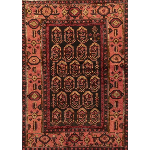Ahgly Company Indoor Rectangle Persian Brown Traditional Area Rugs, 5' x 7'