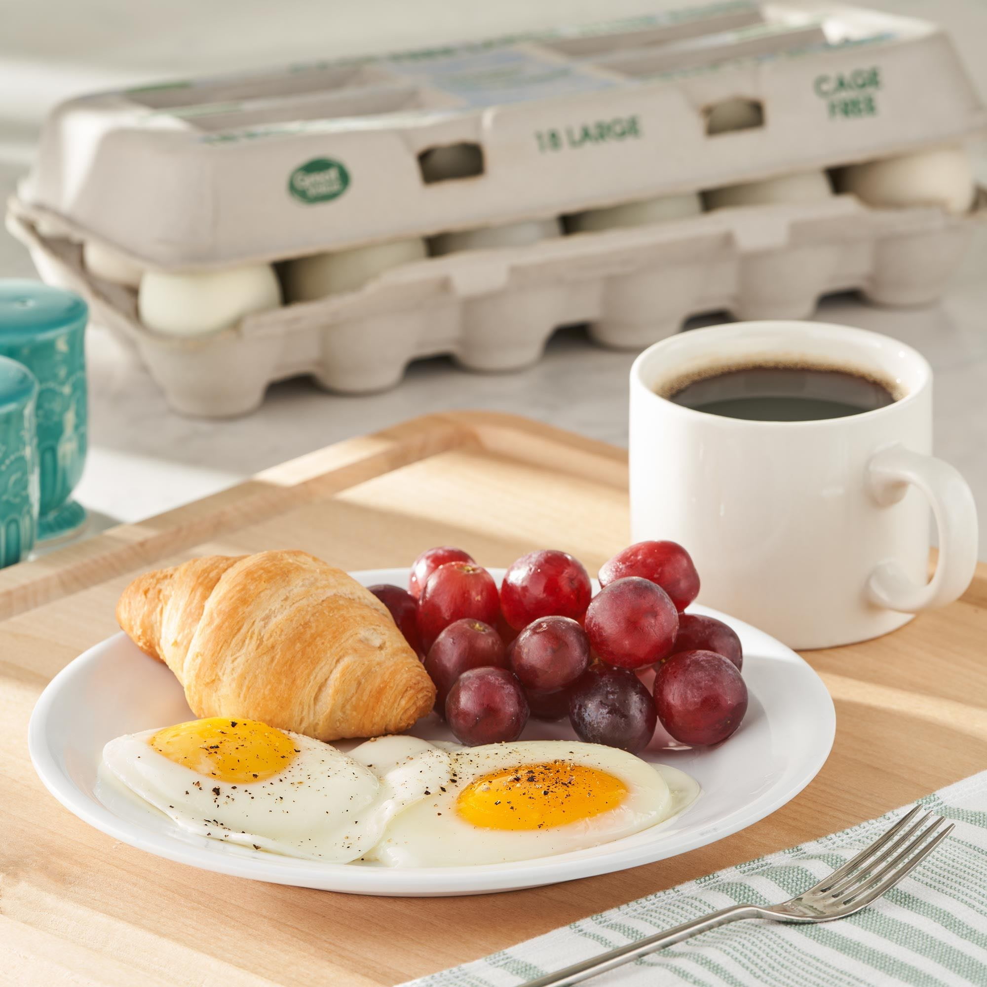 Great Value Cage-Free White Eggs, Large, 18 Count