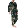 thumbnail image 2 of Pofeuu Cute Saucerman With Big Eyes Print Men's Long Sleeve Pajama Set Pijamas Para Hombres Pijamas Para Hombres Mens Pajamas Set-X-Large, 2 of 7