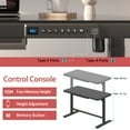 thumbnail image 7 of Urban Deco Electric Height Adjustable Standing Desk, Sit Stand Desk with Drawer Charging USB A and C Ports, 45.2 x 23.6 Inches Home Office Computer Workstation with Storage (Black Glass Top), 7 of 7