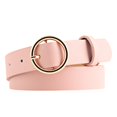thumbnail image 3 of Clearance! Hontri 1Pc Belt Clearance under $5, New Round Faux Leather Belt Women's Personality Belt Casual Round Buckle Belt On Sale, 3 of 9