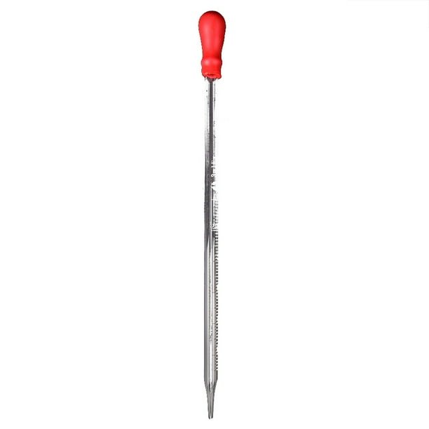 Qarigey Pipeta graduada de vidrio, bulbo de goma, experimento escolar de laboratorio, cuentagotas, dispensación de 0,5 ml, 1 ml, 2 ml, 3 ml, 1 ud. Tratamientos faciales Rojo 3ml Qarigey MR5466-04