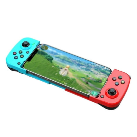 Wireless Bluetooth Stretching Mobile Game Controller Gamepad Compatible with IPhone iOS/Android Phone/HarmonyOS Phone/PS4/Switch/PC with LED Backlight Macro Definition Back Key for the Most Game