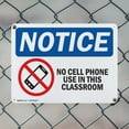 thumbnail image 5 of (2 Pack) No Cell Phone Use In This Classroom OSHA Notice Sign 10 Inch X 7 Inch Plastic Sign, Weather Resistant, UV Protected for Workplace, Business, and Construction Site, Made in the, 5 of 8