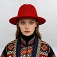 thumbnail image 4 of Avaner Fedora Hats For Men And Women, Classic Felt Hats, Panama Hats, Western Suede Wide Brim Hats, With Bow Belt, Suitable For Everyday Styling And Party Outfits, 4 of 10