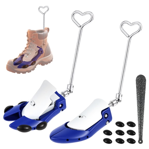 Austok 2Pcs Adjustable Shoe Stretcher Waterproof Boot Stretcher with Shoehorn for Women Size 7-13 Men Size 9-14 Leather Shoe Cowboy Boot
