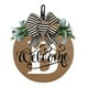 thumbnail image 1 of Front Door Wreath Decorative Hanging Plaques, Last Name Year Round, Wooden Frame, Festive Home Decor, Easy Installation, Metal Rolling, For Office, Elegant Door Accent,topliu, 1 of 8