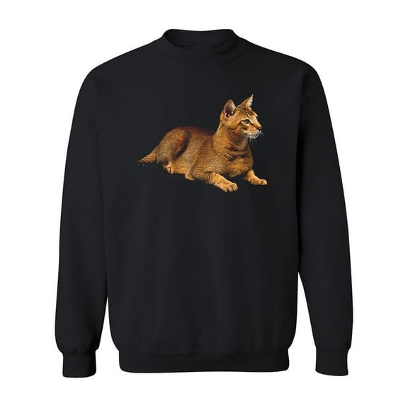 Beautiful Chausie Laying Down Sweatshirt Men -Image by Shutterstock, Male 3X-Large
