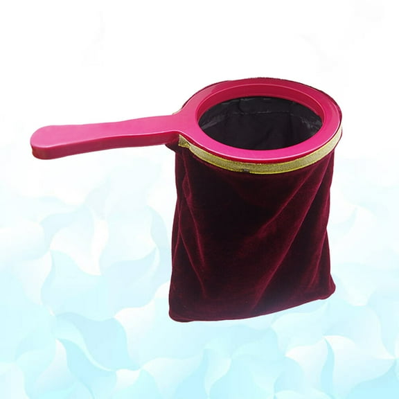 GOOHOCHY 1Pcs Trick Bag for Magician Performance Red Color Plastic and Flannelette Material
